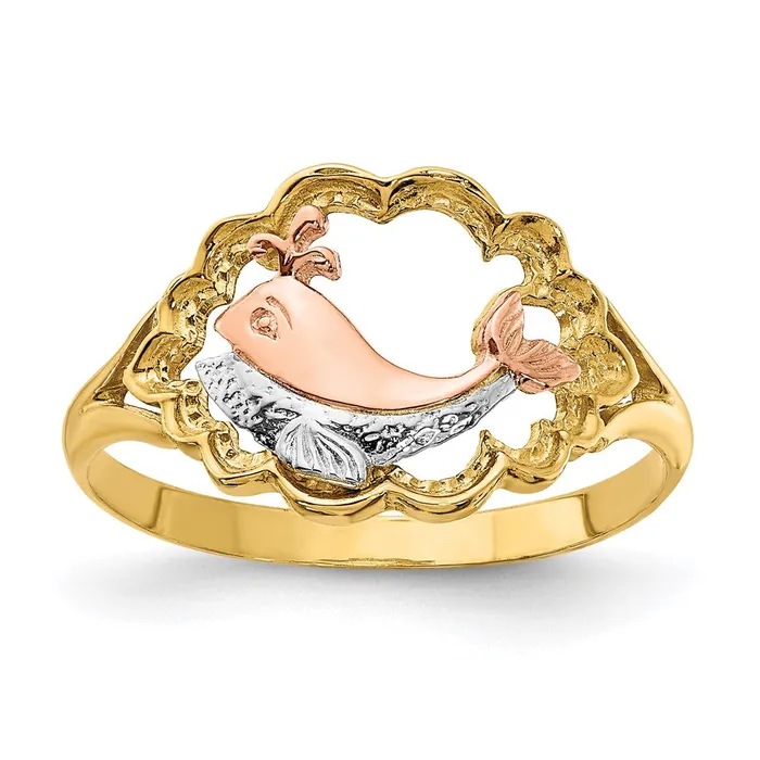 Rings Goldia 14k TwoTone Gold w White Rhodium Whale Ring