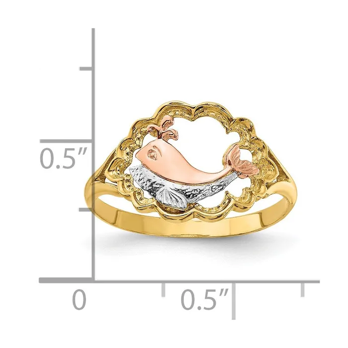 Rings Goldia 14k TwoTone Gold w White Rhodium Whale Ring