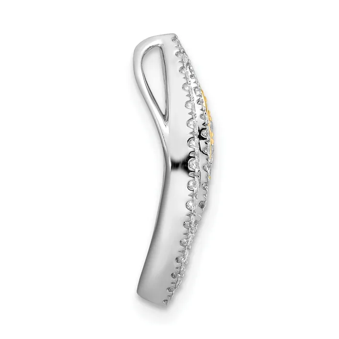 Rings Goldia 14k Twotone Two Tone 58 Ct Lab Grown Diamond VSSI G Fancy Chain Slide Pendant