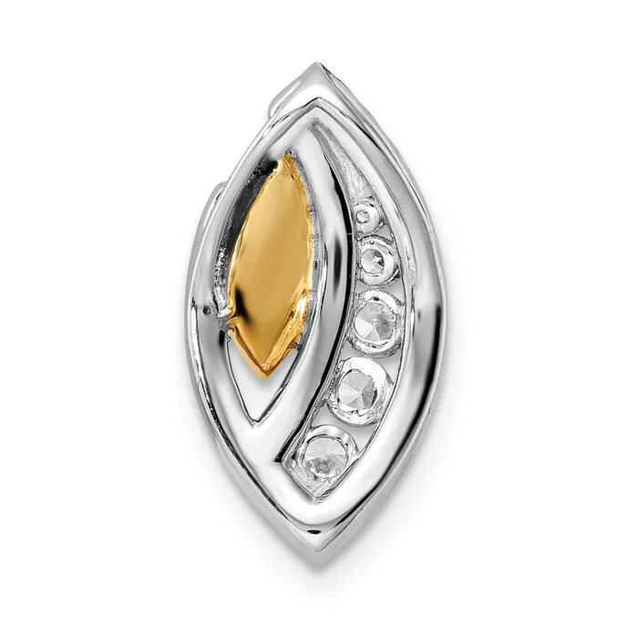 Rings Goldia 14k Twotone Two Tone 58 Ct Lab Grown Diamond VSSI G Fancy Chain Slide Pendant