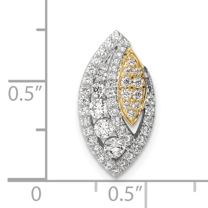 Rings Goldia 14k Twotone Two Tone 58 Ct Lab Grown Diamond VSSI G Fancy Chain Slide Pendant