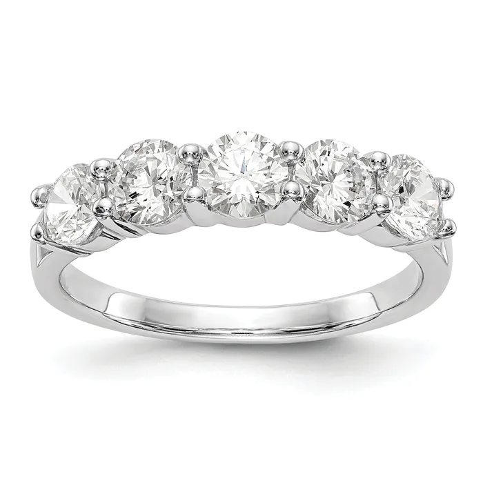Rings Goldia 14k White Gold 1 13 Ct Lab Grown Diamond VSSI G Five Stone Fashion Band Ring Rings Goldia 14k White Gold 1 13 Ct Lab Grown Diamond VSSI G Five Stone Fashion Band Ring