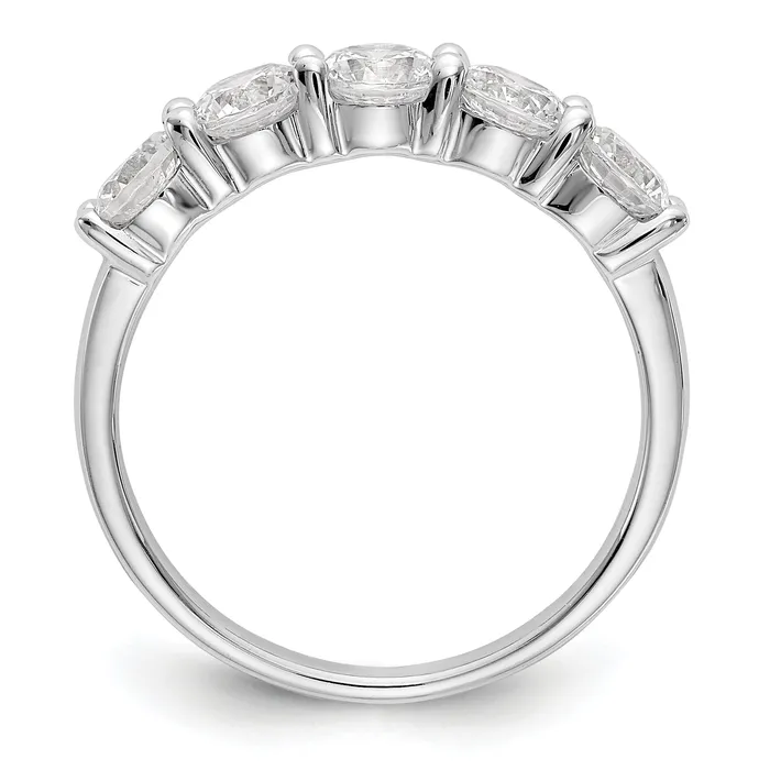 Rings Goldia 14k White Gold 1 13 Ct Lab Grown Diamond VSSI G Five Stone Fashion Band Ring