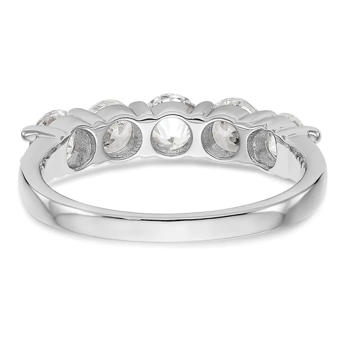 Rings Goldia 14k White Gold 1 13 Ct Lab Grown Diamond VSSI G Five Stone Fashion Band Ring