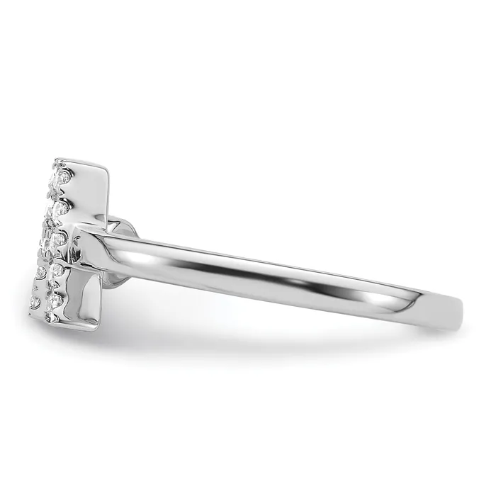 Rings Goldia 14k White Gold 16 Ct Lab Grown Diamond VSSI G Initial A Adjustable Ring