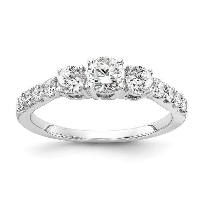 Rings Goldia 14k White Gold 58 Ct Lab Grown Diamond VSSI G 13 Ct Center Round Three Stone Engagement Ring Rings Goldia 14k White Gold 58 Ct Lab Grown Diamond VSSI G 13 Ct Center Round Three Stone Engagement Ring