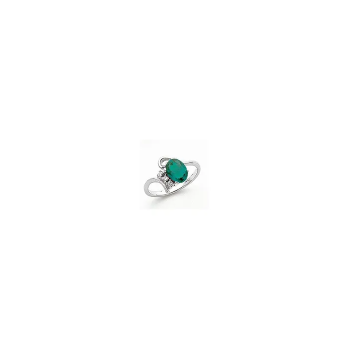 Rings Goldia 14k White Gold 8x6mm Oval Mount St Helens AAA Diamond ring