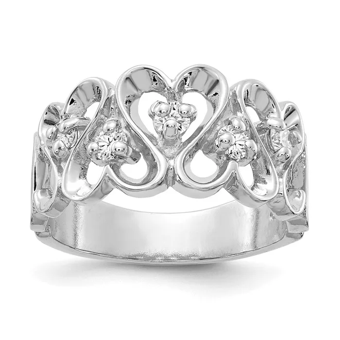 Rings Goldia 14k White Gold A Diamond heart ring