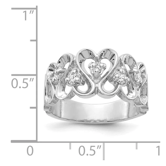 Rings Goldia 14k White Gold A Diamond heart ring