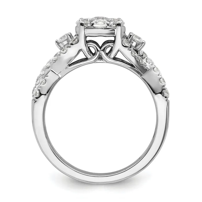 Rings Goldia 14K White Gold Lab Grown Diamond VSSI G Cluster Ring