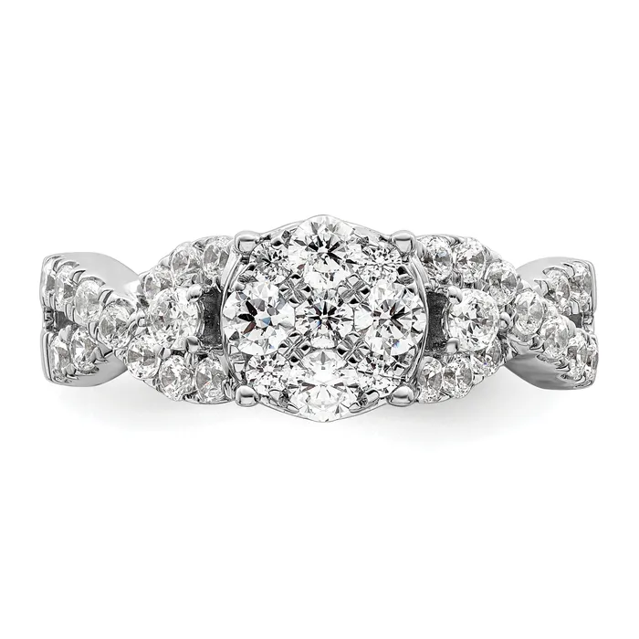 Rings Goldia 14K White Gold Lab Grown Diamond VSSI G Cluster Ring