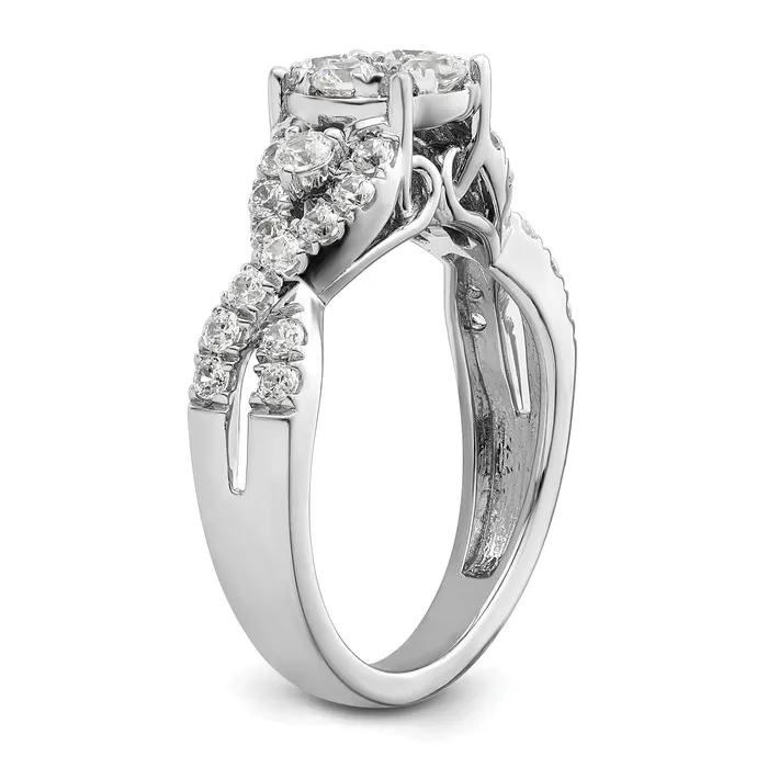 Rings Goldia 14K White Gold Lab Grown Diamond VSSI G Cluster Ring