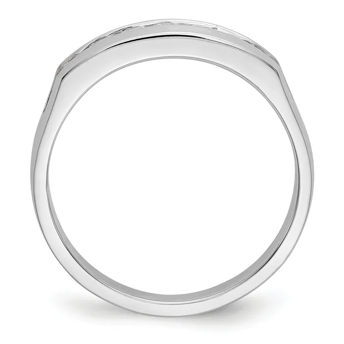 Rings Goldia 14K White Gold Lab Grown Diamond VSSI G Mens Band Ring