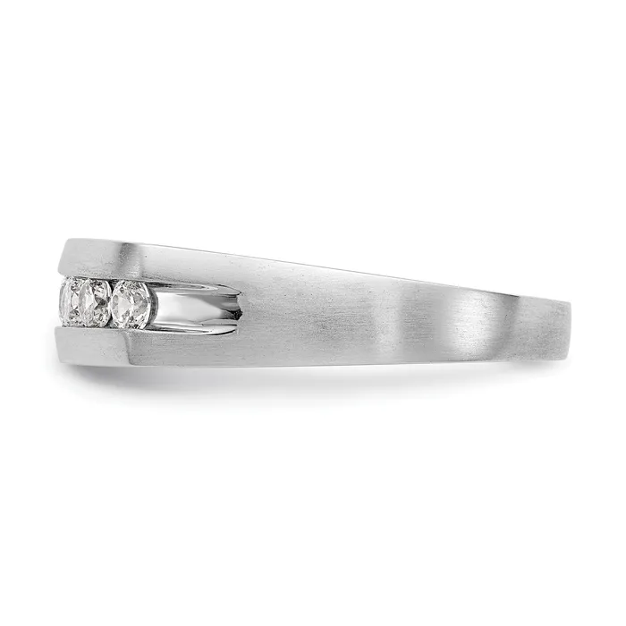 Rings Goldia 14K White Gold Lab Grown Diamond VSSI G Mens Band Ring