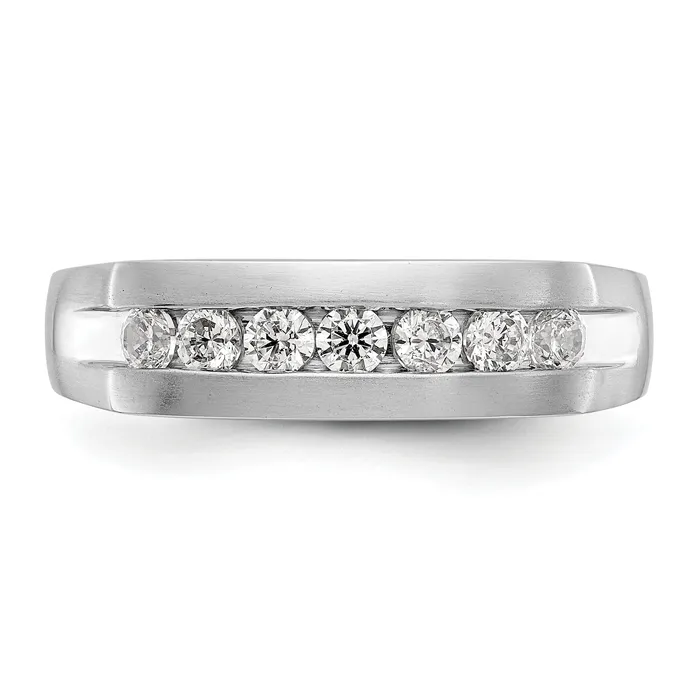 Rings Goldia 14K White Gold Lab Grown Diamond VSSI G Mens Band Ring