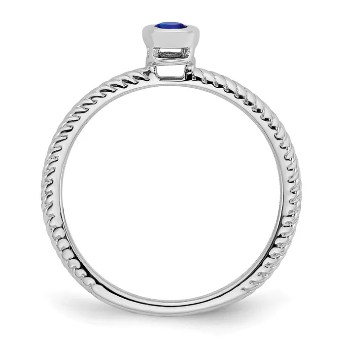 Rings Goldia 14k White Gold Oval Bezel Sapphire Ring
