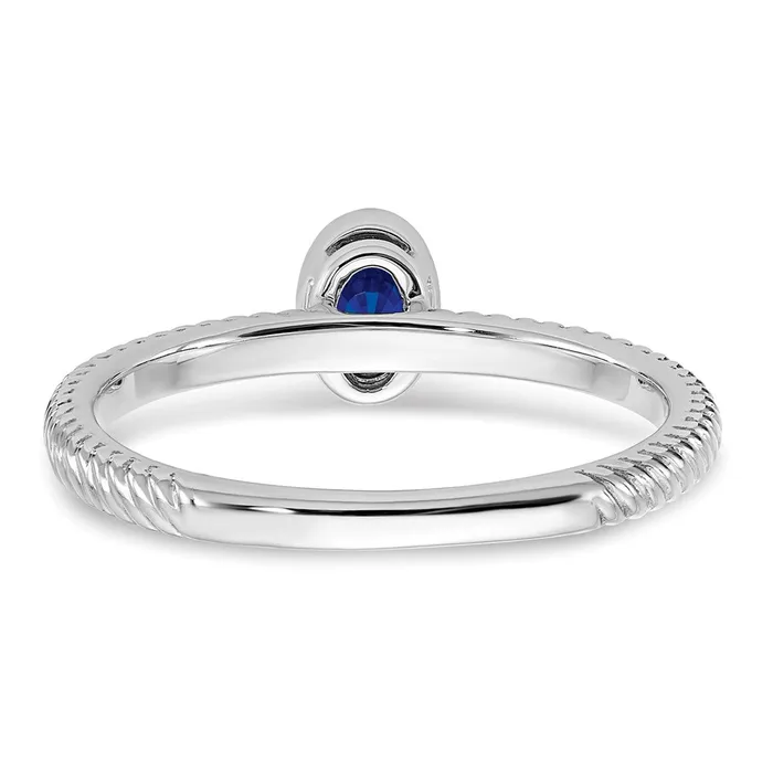 Rings Goldia 14k White Gold Oval Bezel Sapphire Ring