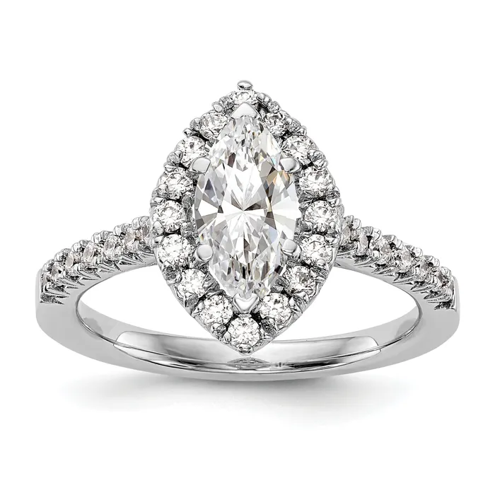 Rings Goldiacom 14kw Marquise Halo Simulated Diamond Engagement Ring