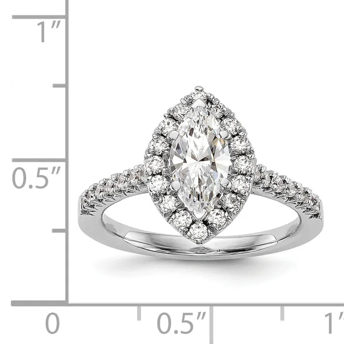 Rings Goldiacom 14kw Marquise Halo Simulated Diamond Engagement Ring
