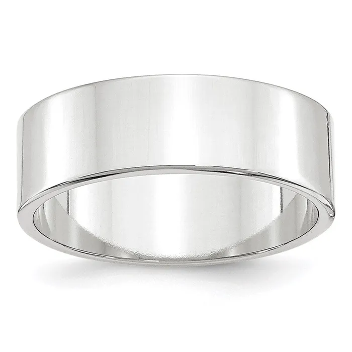 Rings Goldia Solid 10K White Gold 7mm Light Weight Flat MensWomens Wedding Band Ring Size 75 Rings Goldia Solid 10K White Gold 7mm Light Weight Flat MensWomens Wedding Band Ring Size 75