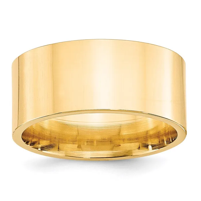 Rings Goldia Solid 10K Yellow Gold 10mm Standard Flat Comfort Fit MensWomens Wedding Band Ring Size 65 Rings Goldia Solid 10K Yellow Gold 10mm Standard Flat Comfort Fit MensWomens Wedding Band Ring Size 65