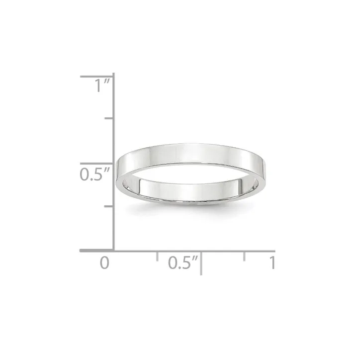 Rings Goldia Solid 14K White Gold 3mm Light Weight Flat MensWomens Wedding Band Ring Size 115 Rings Goldia Solid 14K White Gold 3mm Light Weight Flat MensWomens Wedding Band Ring Size 115