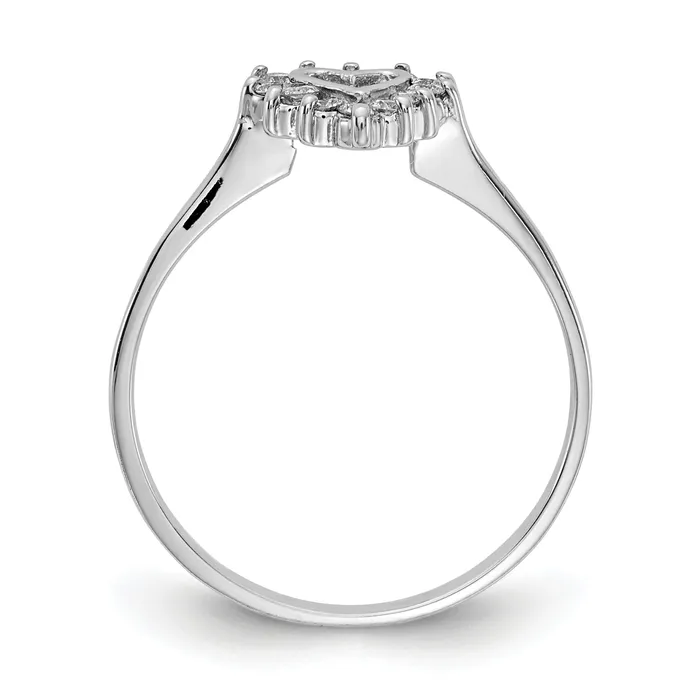 Rings Goldia Solid 14k White Gold A Simulated CZ Ring