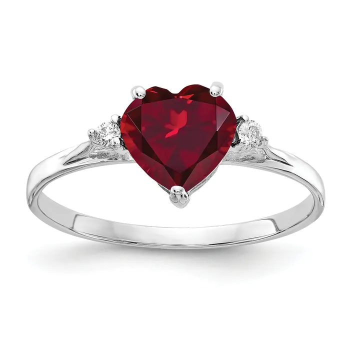 Rings Goldia Solid 14k White Gold VS Simulated CZ Ring