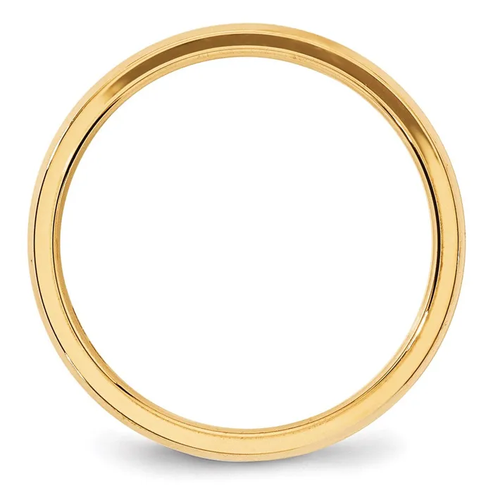 Rings Goldia Solid 14K Yellow Gold 4mm Bevel Edge Comfort Fit MensWomens Wedding Band Ring Size 6 Rings Goldia Solid 14K Yellow Gold 4mm Bevel Edge Comfort Fit MensWomens Wedding Band Ring Size 6