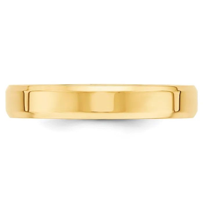 Rings Goldia Solid 14K Yellow Gold 4mm Bevel Edge Comfort Fit MensWomens Wedding Band Ring Size 6 Rings Goldia Solid 14K Yellow Gold 4mm Bevel Edge Comfort Fit MensWomens Wedding Band Ring Size 6