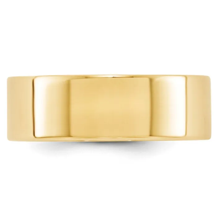 Rings Goldia Solid 14K Yellow Gold 7mm Light Weight Flat MensWomens Wedding Band Ring Size 115 Rings Goldia Solid 14K Yellow Gold 7mm Light Weight Flat MensWomens Wedding Band Ring Size 115