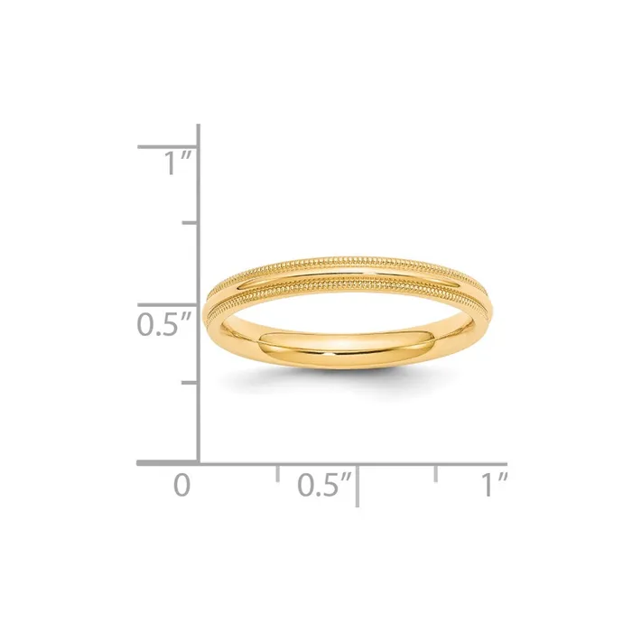 Rings Goldia Solid 18K Yellow Gold 3mm Milgrain Comfort Fit MensWomens Wedding Band Ring Size 14 Rings Goldia Solid 18K Yellow Gold 3mm Milgrain Comfort Fit MensWomens Wedding Band Ring Size 14