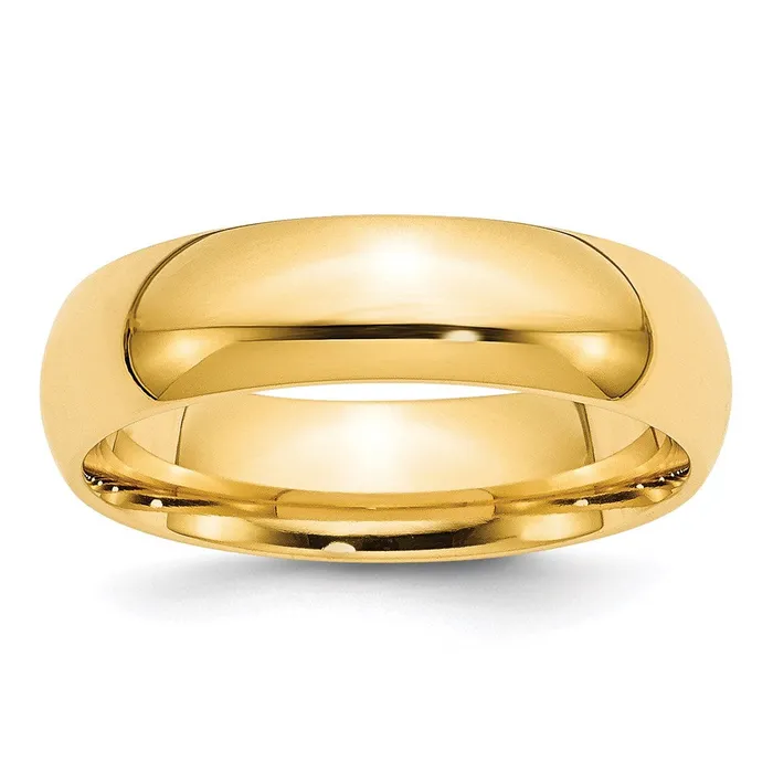 Rings Goldia Solid 18K Yellow Gold 6mm Comfort Fit MensWomens Wedding Band Ring Size 9