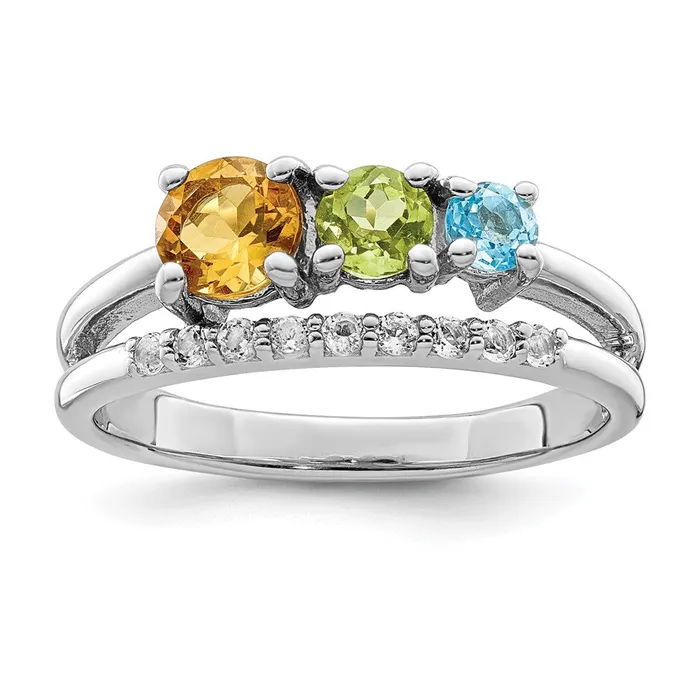 Rings Goldia Sterling Silver RHplated 95tw CIPEBTWT Circle ByPass Ring