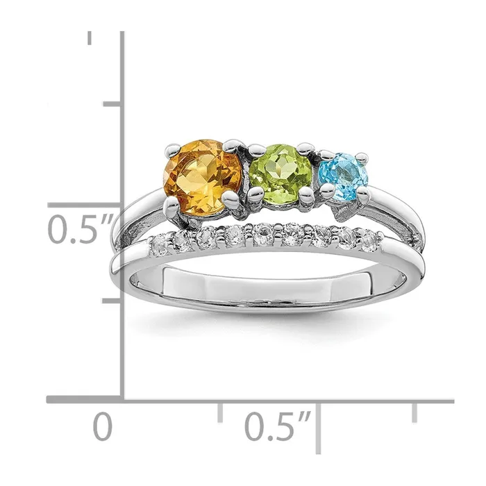 Rings Goldia Sterling Silver RHplated 95tw CIPEBTWT Circle ByPass Ring