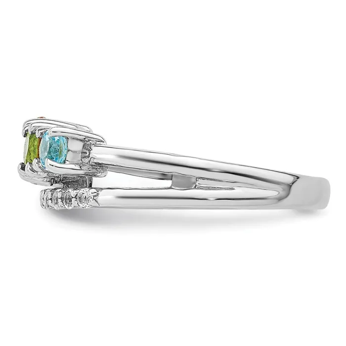 Rings Goldia Sterling Silver RHplated 95tw CIPEBTWT Circle ByPass Ring