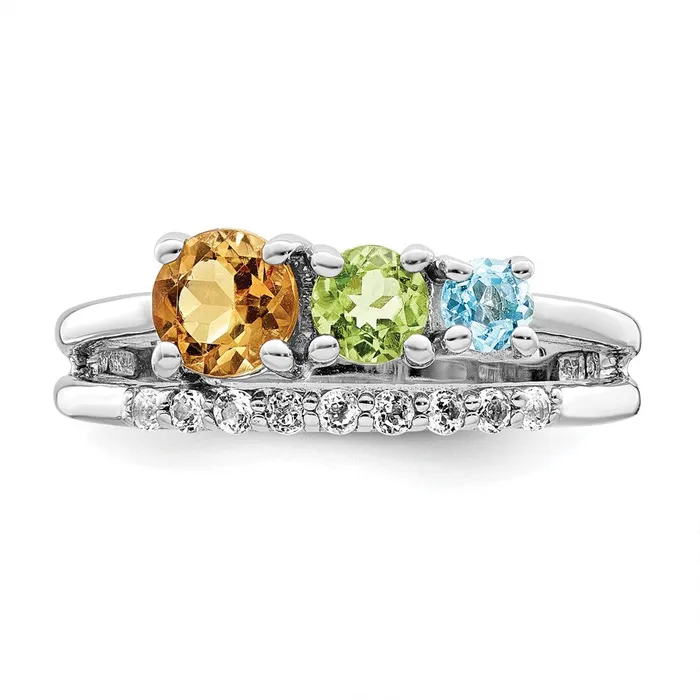 Rings Goldia Sterling Silver RHplated 95tw CIPEBTWT Circle ByPass Ring