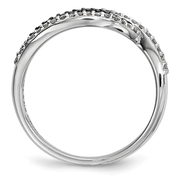 Rings Goldia Sterling Silver Rhodium Plated Black u0026 White Diamond Ring