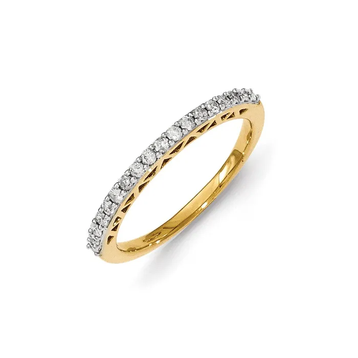 Rings Goldia Sterling Silver wGoldplating Polished Diamond Ring