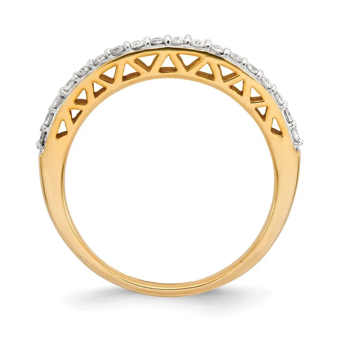 Rings Goldia Sterling Silver wGoldplating Polished Diamond Ring