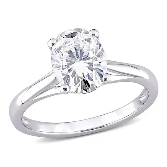Rings JMS always Original Amour 10k White Gold 2 CT TGW Created White Moissanite Cocktail Ring Rings JMS always Original Amour 10k White Gold 2 CT TGW Created White Moissanite Cocktail Ring