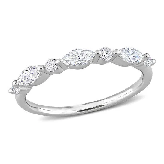 Rings JMS always Original Amour Silver 12 CT DEW Created White Moissanite Eternity Ring Rings JMS always Original Amour Silver 12 CT DEW Created White Moissanite Eternity Ring
