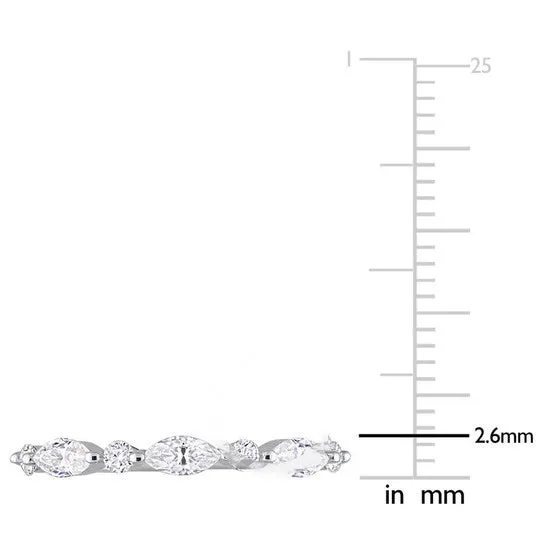 Rings JMS always Original Amour Silver 12 CT DEW Created White Moissanite Eternity Ring Rings JMS always Original Amour Silver 12 CT DEW Created White Moissanite Eternity Ring