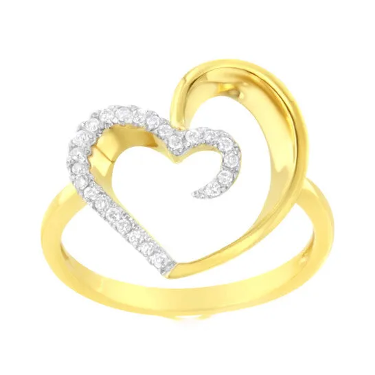 Rings JMS always Original Haus of Brilliance 14K Yellow Gold 110 ctw Diamond Heart Shape Ring KL I1I2 Rings JMS always Original Haus of Brilliance 14K Yellow Gold 110 ctw Diamond Heart Shape Ring KL I1I2