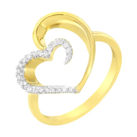 Rings JMS always Original Haus of Brilliance 14K Yellow Gold 110 ctw Diamond Heart Shape Ring KL I1I2 Rings JMS always Original Haus of Brilliance 14K Yellow Gold 110 ctw Diamond Heart Shape Ring KL I1I2