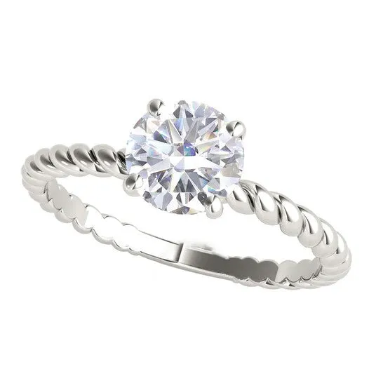 Rings JMS always Original Maulijewels 100 Carat White Moissanite Diamond Engagement Ring For Women In 14K White Gold Rings JMS always Original Maulijewels 100 Carat White Moissanite Diamond Engagement Ring For Women In 14K White Gold