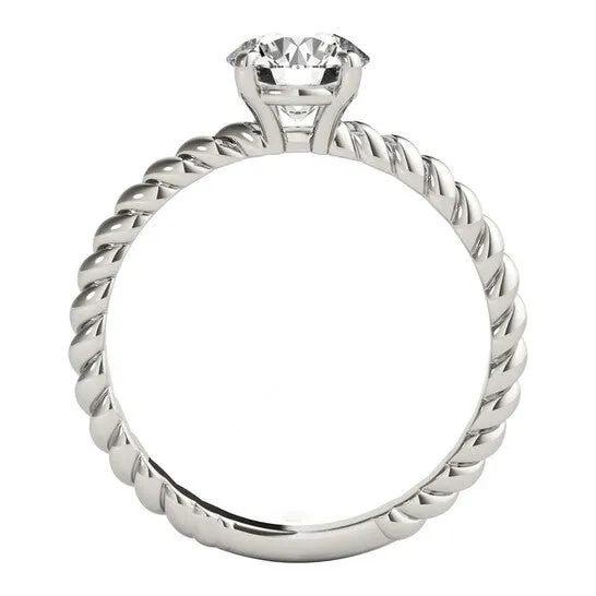Rings JMS always Original Maulijewels 100 Carat White Moissanite Diamond Engagement Ring For Women In 14K White Gold