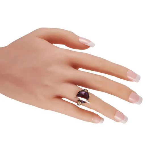 Rings JMS always Original PreOwned Bvlgari Parentesi 18K Rose Gold 030 ct Diamond and Amethyst Ring Rings JMS always Original PreOwned Bvlgari Parentesi 18K Rose Gold 030 ct Diamond and Amethyst Ring