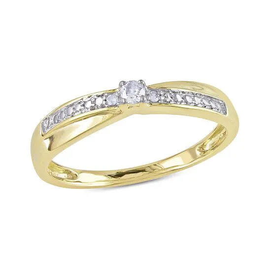 Rings Original 005 CT Diamond TW Fashion Ring 10k Yellow Gold I2I3 JMS always Rings Original 005 CT Diamond TW Fashion Ring 10k Yellow Gold I2I3 JMS always