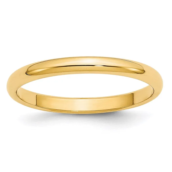 Rings Solid 10K Yellow Gold 25mm Half Round MensWomens Wedding Band Ring Size 8 Goldia Rings Solid 10K Yellow Gold 25mm Half Round MensWomens Wedding Band Ring Size 8 Goldia